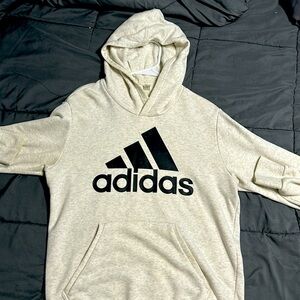 Adidas Men’s Essentials Logo Pullover Hoodie Gray BR3229 Size XL